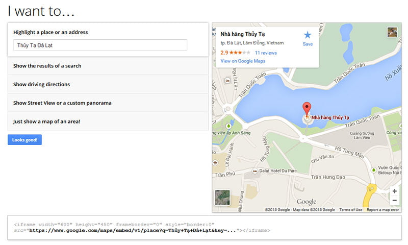 Tìm kiếm địa điểm trên Google Maps