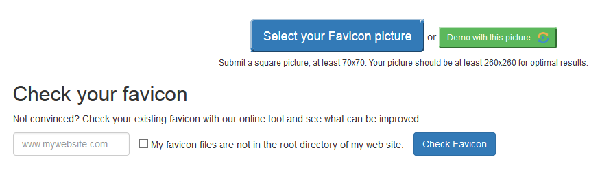 Website tạo favicon đầy đủ cho blog