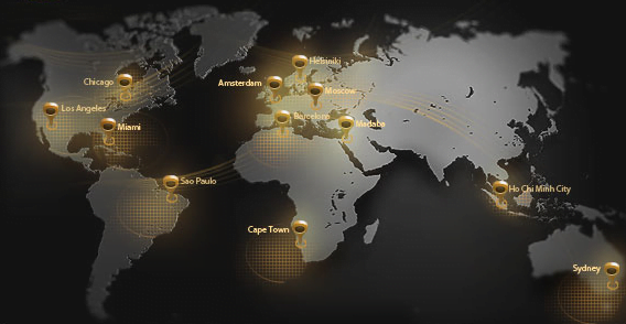 CDN world map