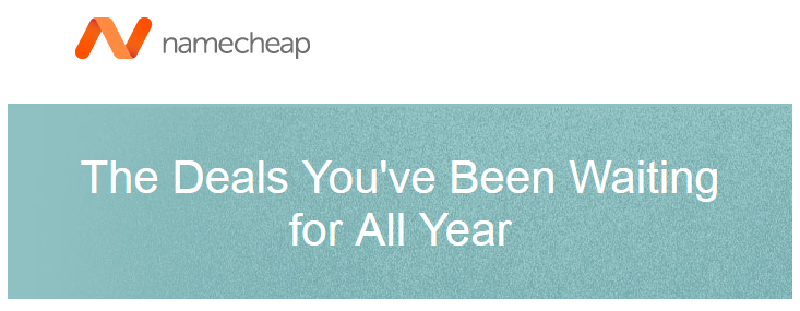 NameCheap Deals for Black Friday 2014
