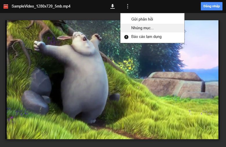 Lấy mã nhúng video từ Google Drive lên WordPress